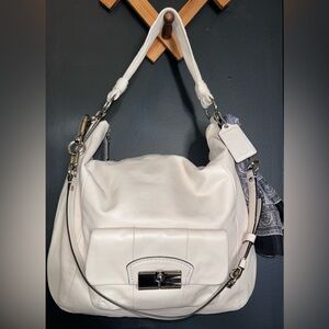 COACH Kristin Leather Convertible Flap Shoulder Hobo Bag |  D1068-14769